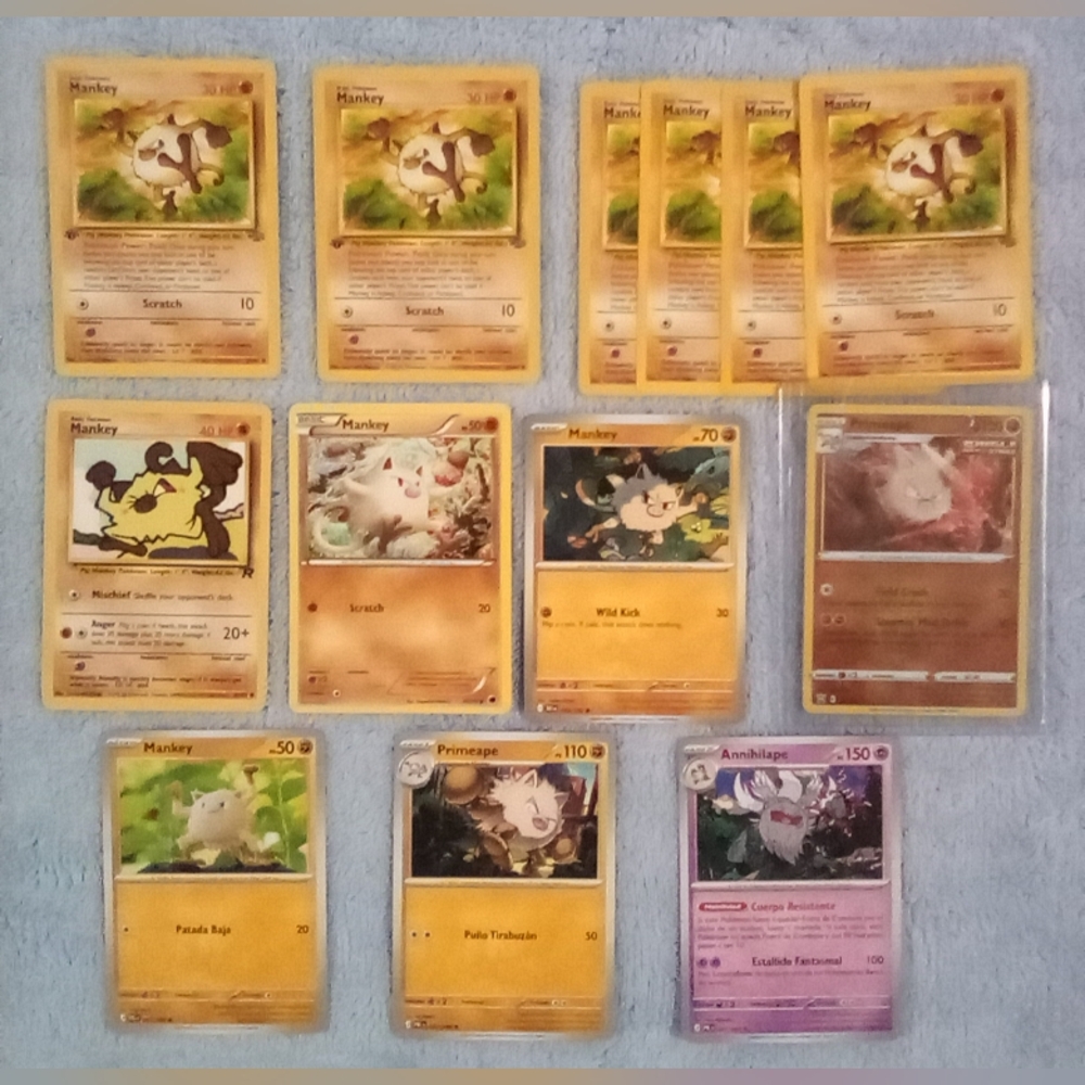 ✨First Edition Mankey Evolution Pokemon Card Bundle✨